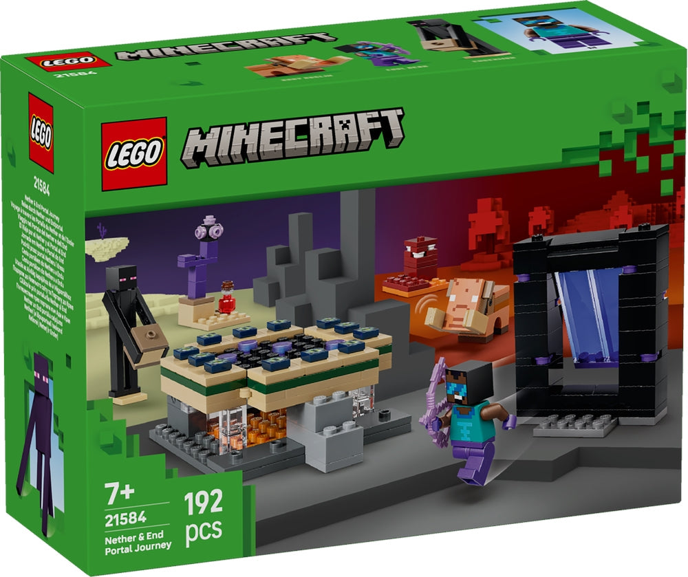 LEGO 21584 Minecraft - Viaggio nel Portale del Nether e dell’End LEGO