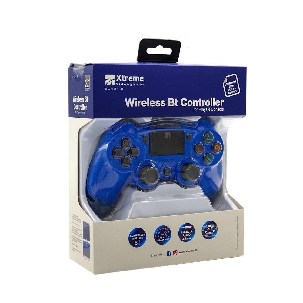 PS4 XTREME Playstation 4 Wireless BT Controller Blu Accessori - Disponibile in 2/3 giorni lavorativi