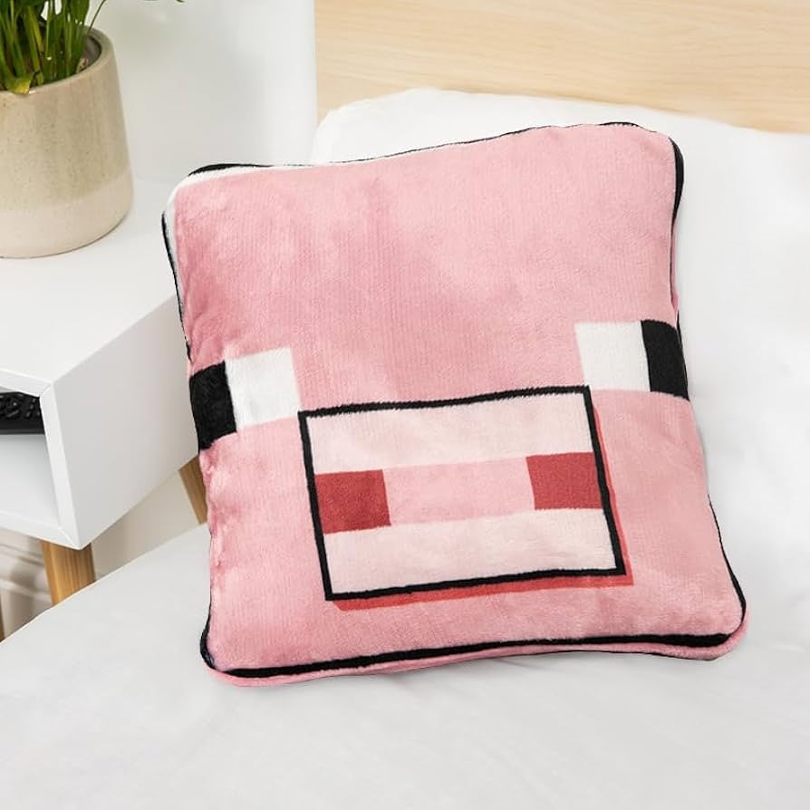 PALADONE Minecraft Pig Cushion Blanket Paladone