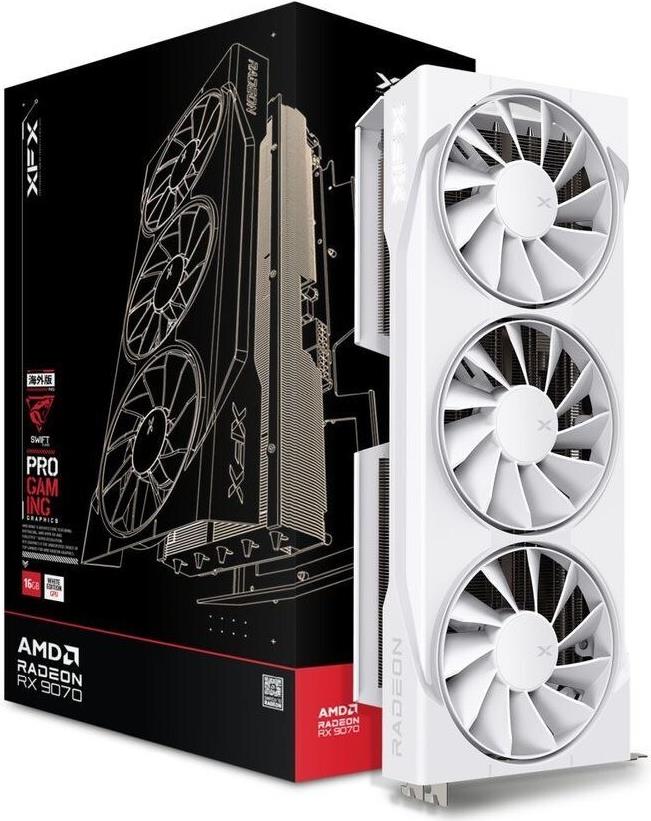 XFX VGA 16GB Radeon RX9070 SWIFT White OC Gaming 3xDP/1xHDMI AMD Radeon RX 9070 - Grafikkarte - 16.384 MB (RX-97SWFB3W9) GameSIDE&Tech