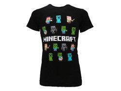 MINECRAFT PERSONAGGI T-shirt M nera - Disponibile in 2/3 giorni lavorativi