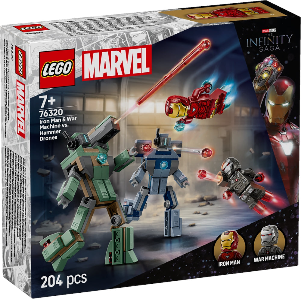 LEGO 76320 MARVEL - Iron Man e War Machine contro i droni di Hammer LEGO