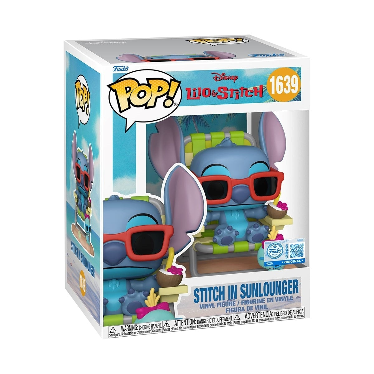 FUNKO POP Disney: Lilo & Stitch - 1639 Stitch In Sunlounger (Exclusive) 9cm Funko