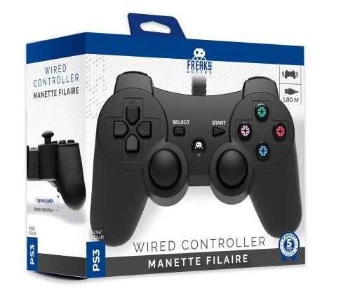 Wired Controller  for PS3 and PC  1.8M  cable - Black Trade Invaders