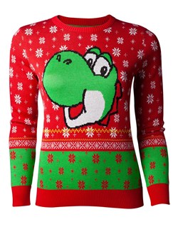 DIFUZED NINTENDO SUPER MARIO YOSHI MAGLIONE DONNA JUMPER XS - Disponibile in 2/3 giorni lavorativi