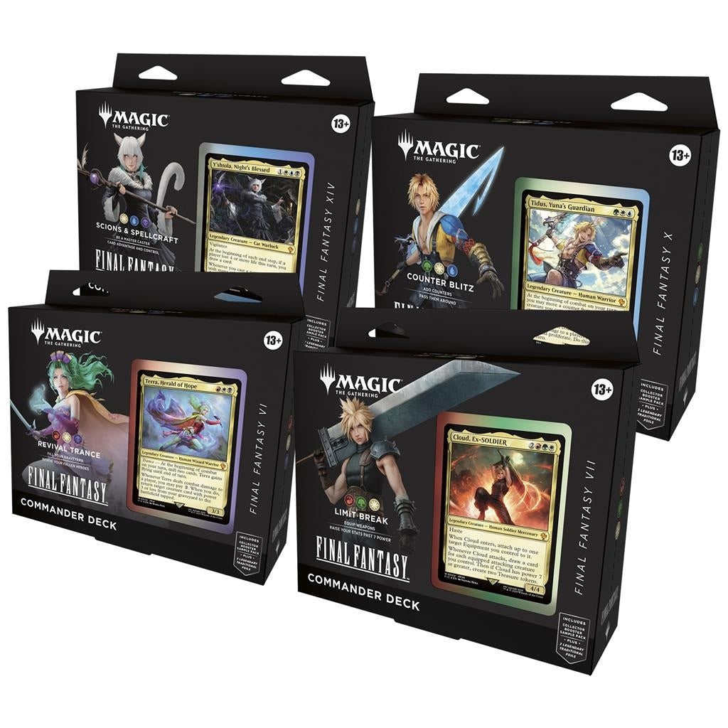 Magic: The Gathering - Final Fantasy Commander Decks Display (4 mazzi) - SPA (prodotto in allocazione, ordini non confermati) Wizards