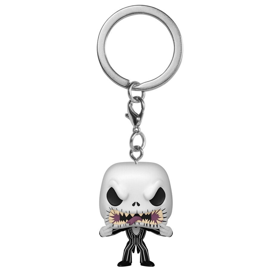 FUNKO POP  Disney: Nightmare Before Christmas - Portachiavi Jack Skellington (Scary Face) 4 cm Funko