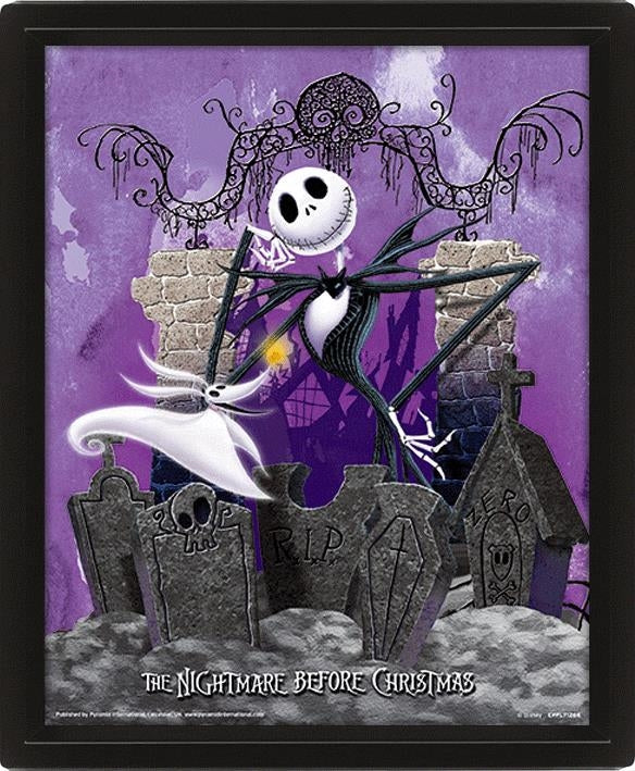 PYRAMID NIGHTMARE BEFORE CHRISTMAS (GRAVEYARD) - POSTER 3D LENTICULAR INCORNICIATO Pyramid
