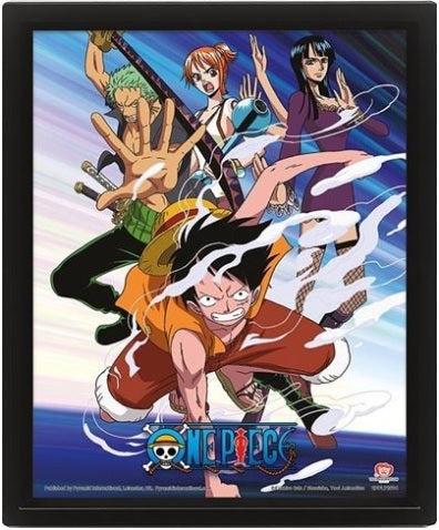 PYRAMID ONE PIECE (STRAW HAT PIRATES ASSAULT) - POSTER 3D LENTICULAR INCORNICIATO Pyramid