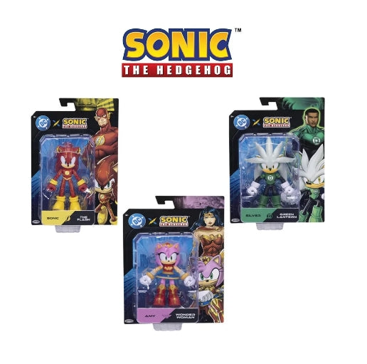 JAKKS PACIFIC DC X Sonic Assortimento di personaggi articolati 13 cm - W1 6 pz Jakks Pacific