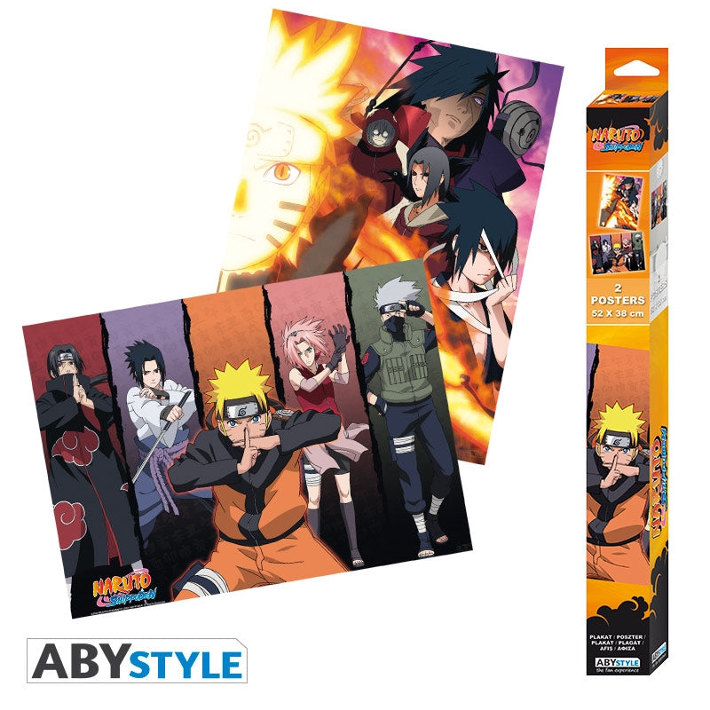 ABYSTYLE NARUTO SHIPPUDEN - Set 2 Poster: Groups (52x38) - Disponibile in 2/3 giorni lavorativi Abystyle