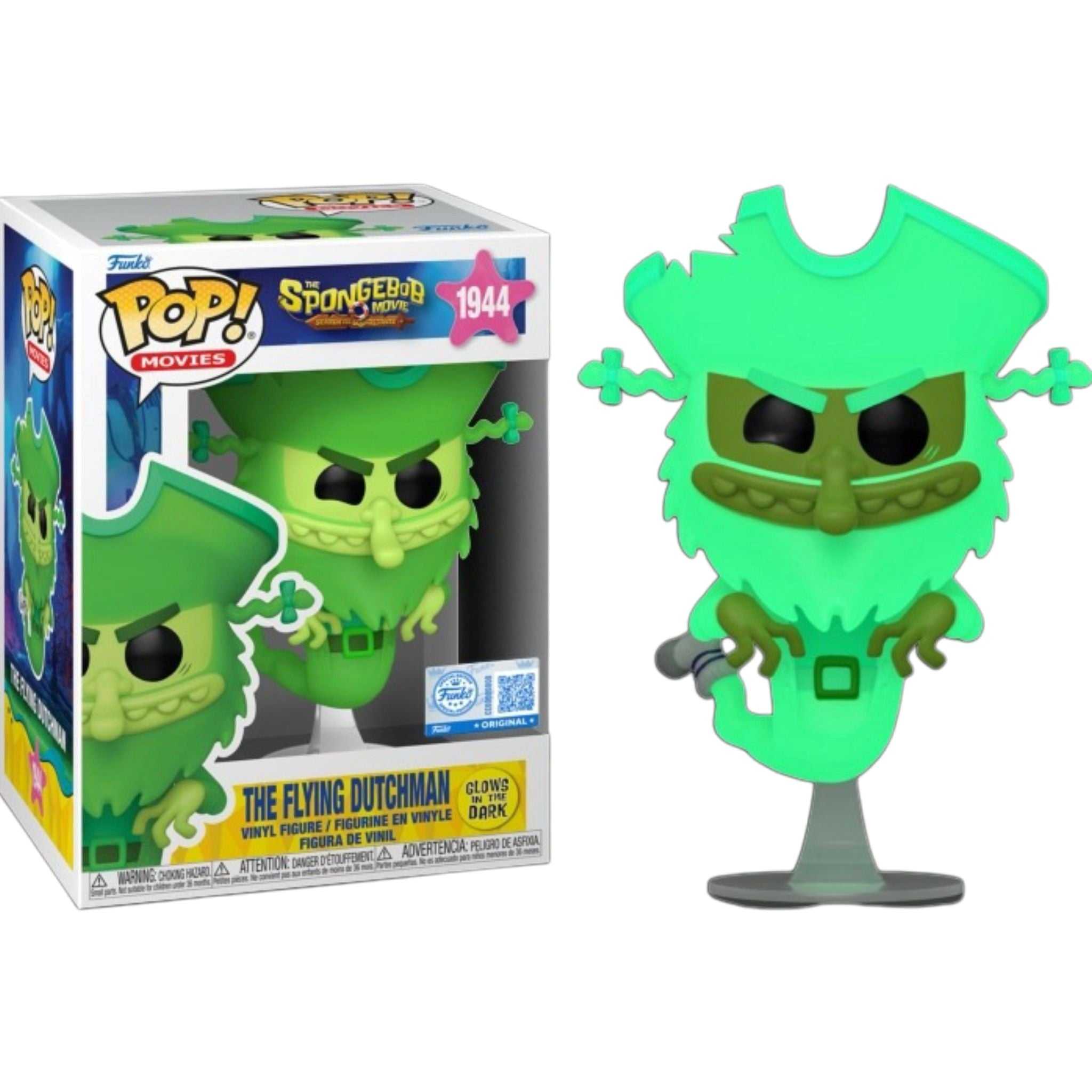 FUNKO POP Movies: The Spongebob Movies - 1944 The Flying Dutchman (Glows in The Dark) (Exclusive) 9cm Funko