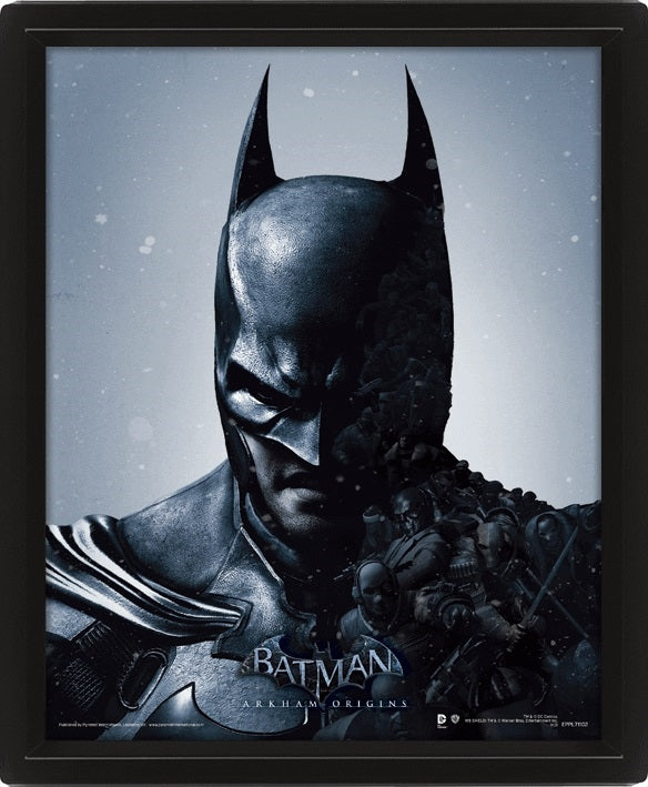 PYRAMID DC COMIC: BATMAN ARKHAM ORIGIN (BATMAN & JOKER) - POSTER 3D LENTICULAR INCORNICIATO Pyramid