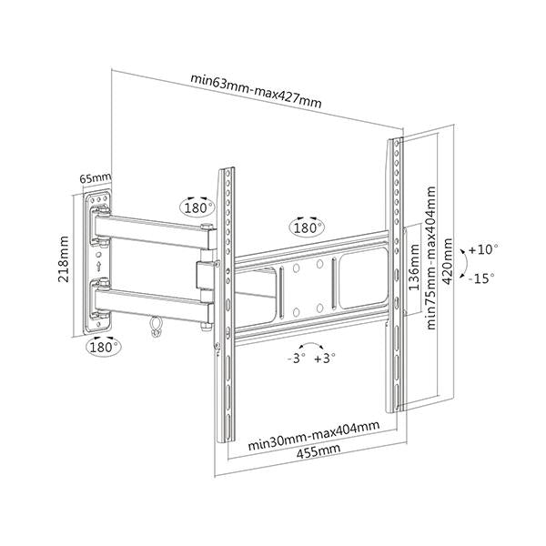 LINK STAFFA A MURO TV/MON. 32"55" - Disponibile in 3-4 giorni lavorativi
