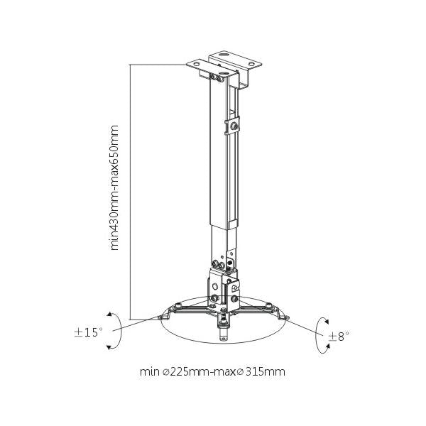 Link LKBR04 Braccio Supporto da Muro o Soffitto per Proiettore - Disponibile in 3-4 giorni lavorativi