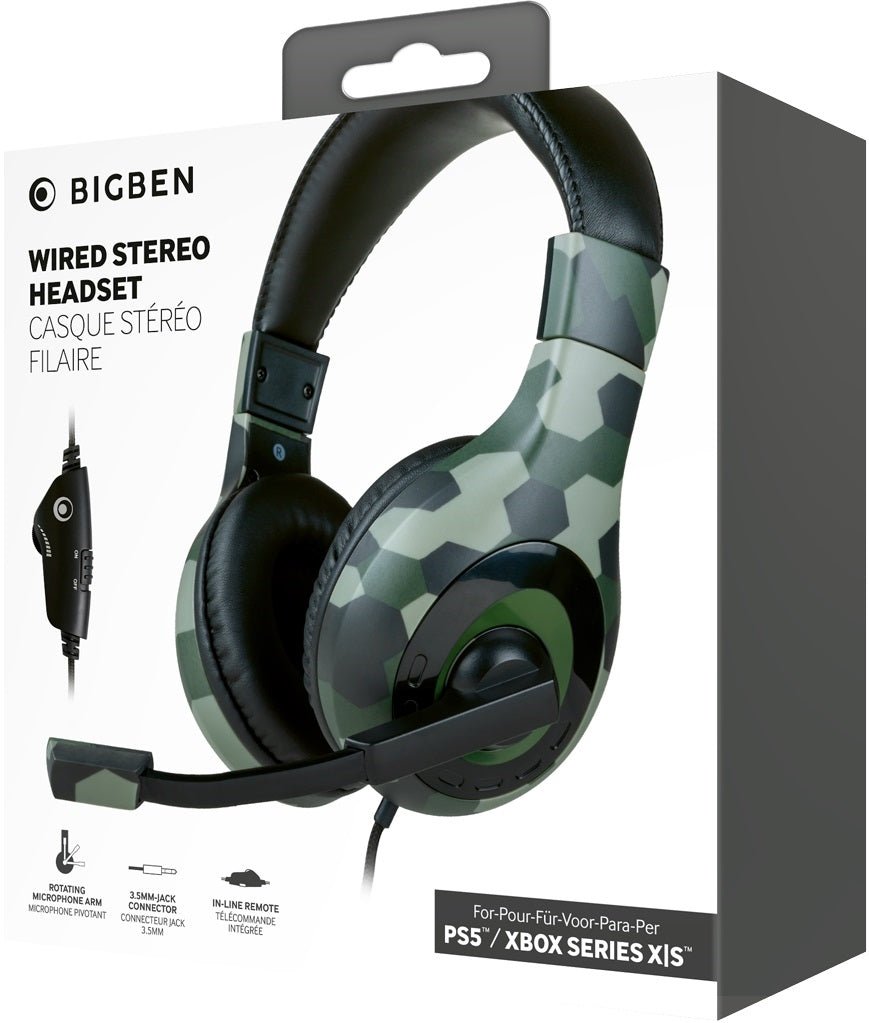 BIGBEN Cuffie stereo gaming V1 Camo Multipiattaforma Big Ben
