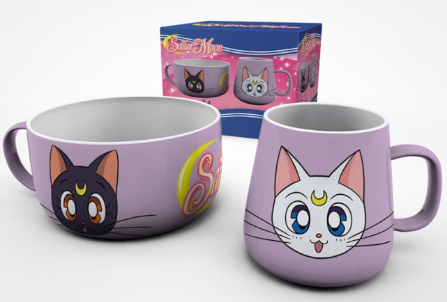ABYSTYLE SAILOR MOON - Breakfast Set Tazza + Ciotola: "Luna & Artemis Abystyle