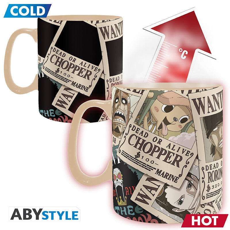ABYSTYLE ONE PIECE - Tazza termosensibile 460 ml: "Wanted Abystyle