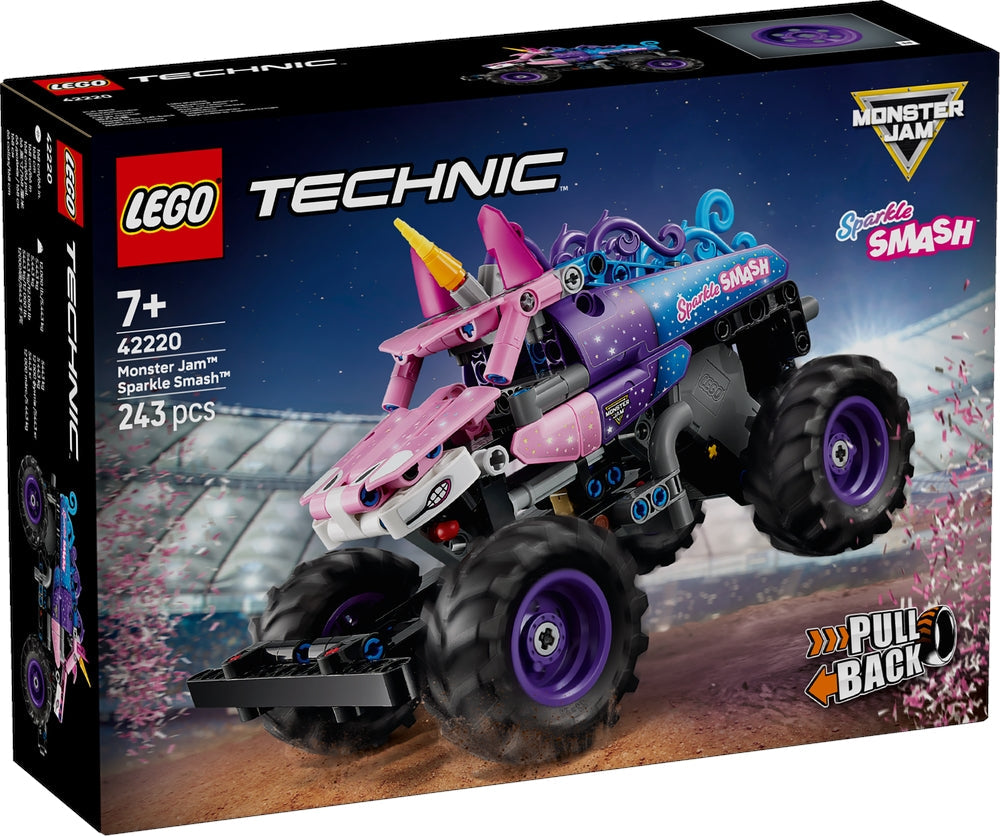 LEGO 42220 Technic - Monster Jam Sparkle Smash a retrocarica - Disponibile in 2/3 giorni lavorativi LEGO