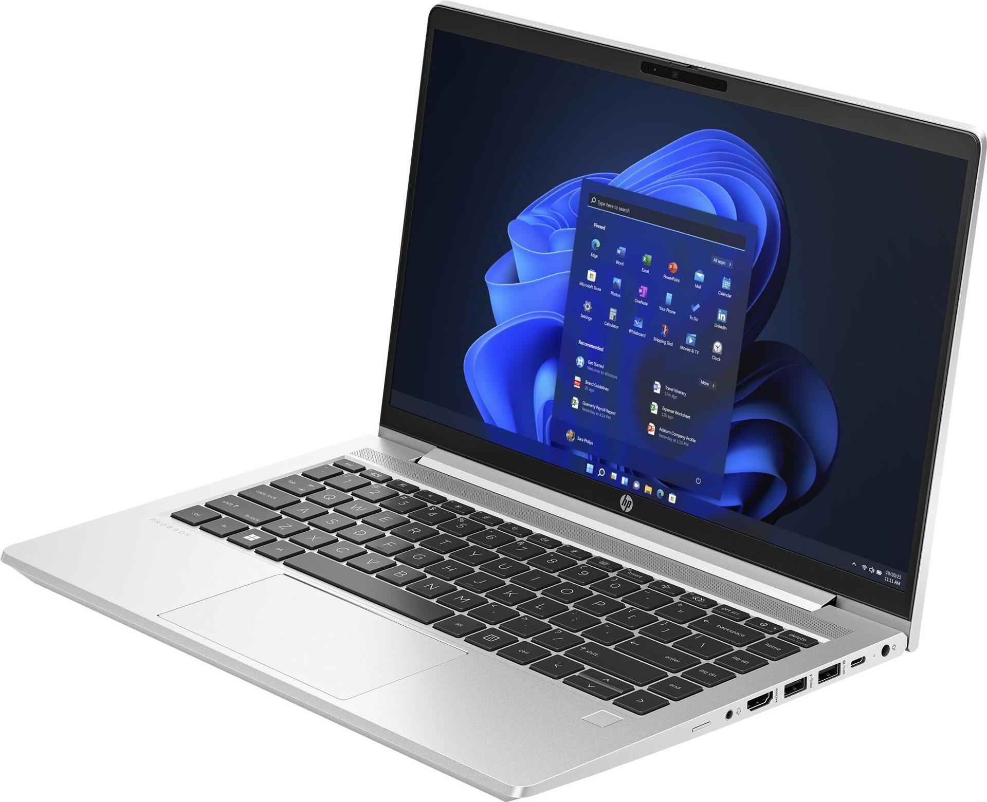 HP ProBook 445 G10 Notebook - Wolf Pro Security - 180-Scharnierdesign - AMD Ryzen 5 7530U / 2 GHz - Win 11 Pro - Radeon Graphics - 16 GB RAM - 512 GB SSD NVMe - 35.6 cm (14") IPS 1920 x 1080 (Full HD) - Wi-Fi 6E, Bluetooth - Pike Silver Aluminium - k...