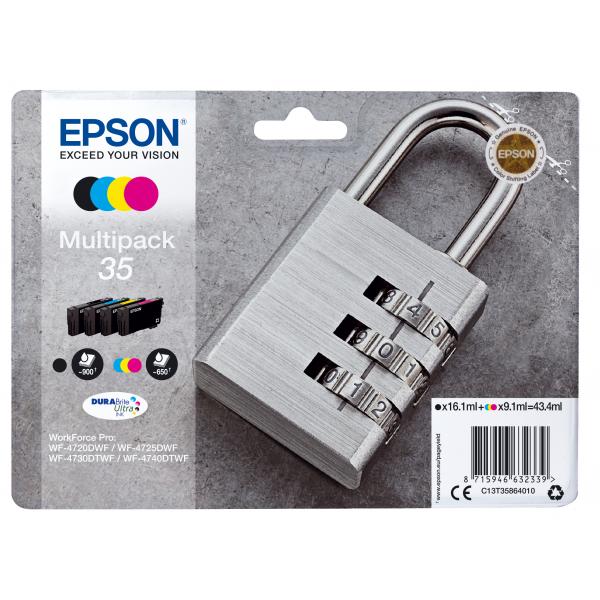 EPSON 35 MULTIPACK CARTUCCIA INK-JET ORIGINALE COLORI NERO CIANO GIALLO MAGENTA RESA STANDARD - Disponibile in 3-4 giorni lavorativi Epson
