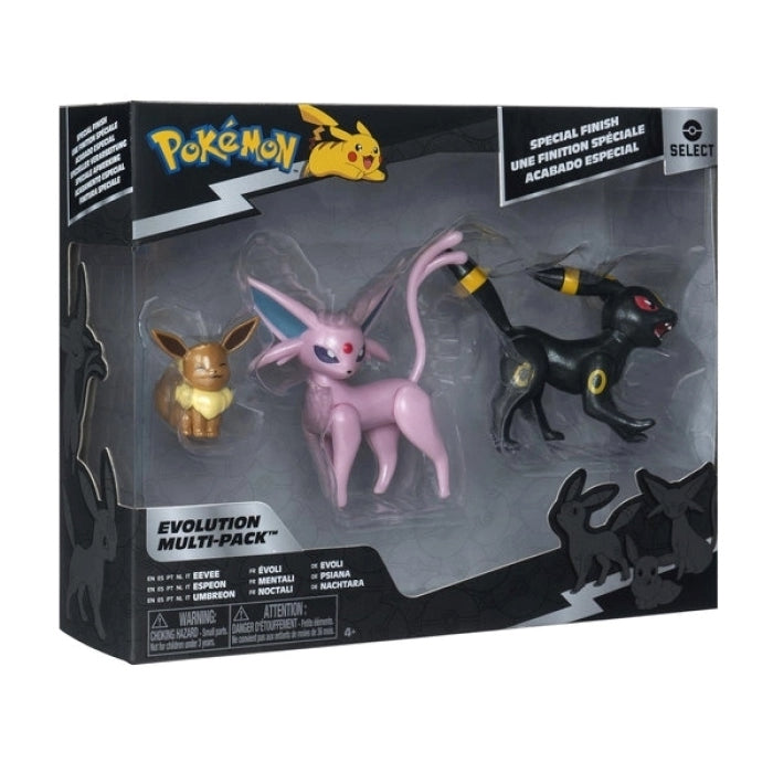 JAZWARES Select Evolution: Pokemon -Multipack (Eevee, Umbreon, Espeon) 3pz Jazwares
