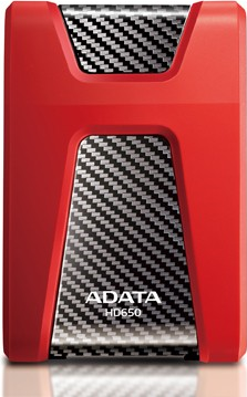 Hard Disk esterno ADATA DashDrive Durable HD650- 2TB - 2.5 (6,4 cm) - USB 3,1 - 256-Bit-AES - Rot (AHD650-2TU31-CRD) - Disponibile in 5-6 giorni lavorativi ADATA