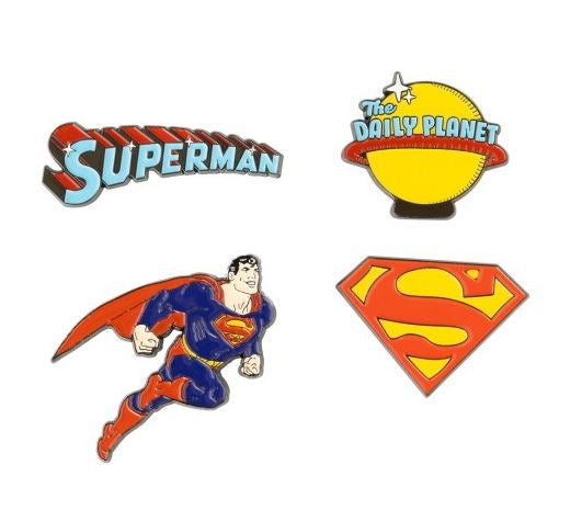 ERIK. SET DI 4 SPILLETTE DC COMICS SUPERMAN ERIK.