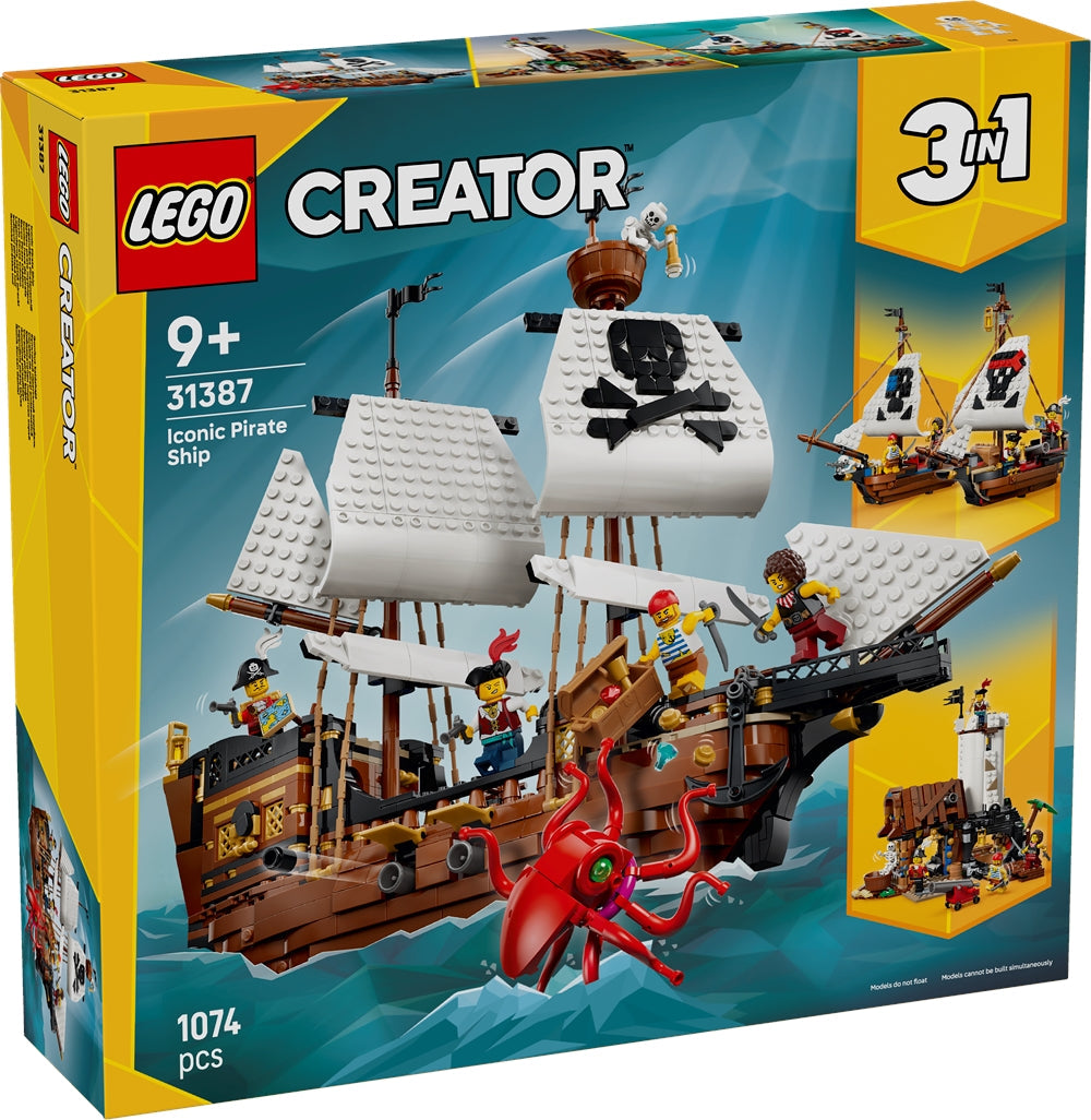 LEGO 31387 CREATOR - Iconica nave da pirata - Disponibile in 2/3 giorni lavorativi LEGO