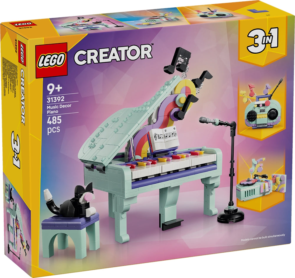 LEGO 31392 CREATOR - Pianoforte decorativo con gatto - Disponibile in 2/3 giorni lavorativi LEGO
