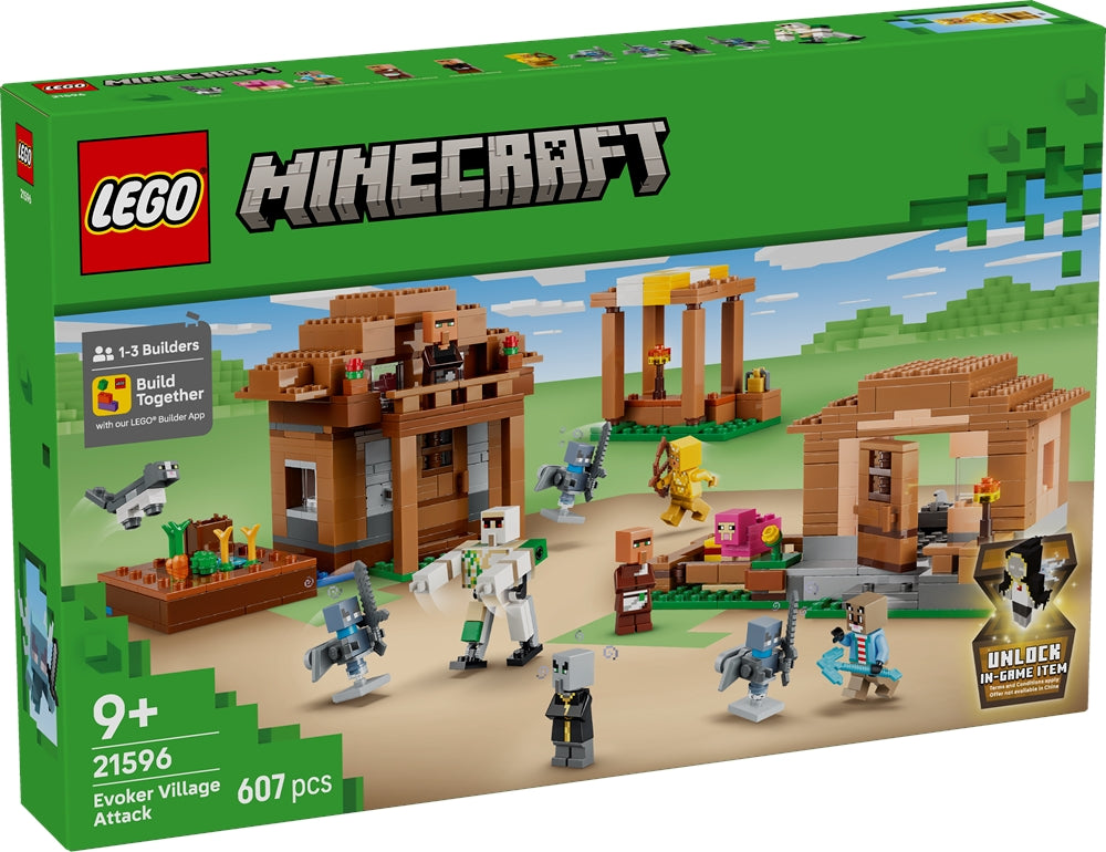 LEGO 21596 MINECRAFT - Attacco al villaggio dell’Evocatore - Disponibile in 2/3 giorni lavorativi LEGO