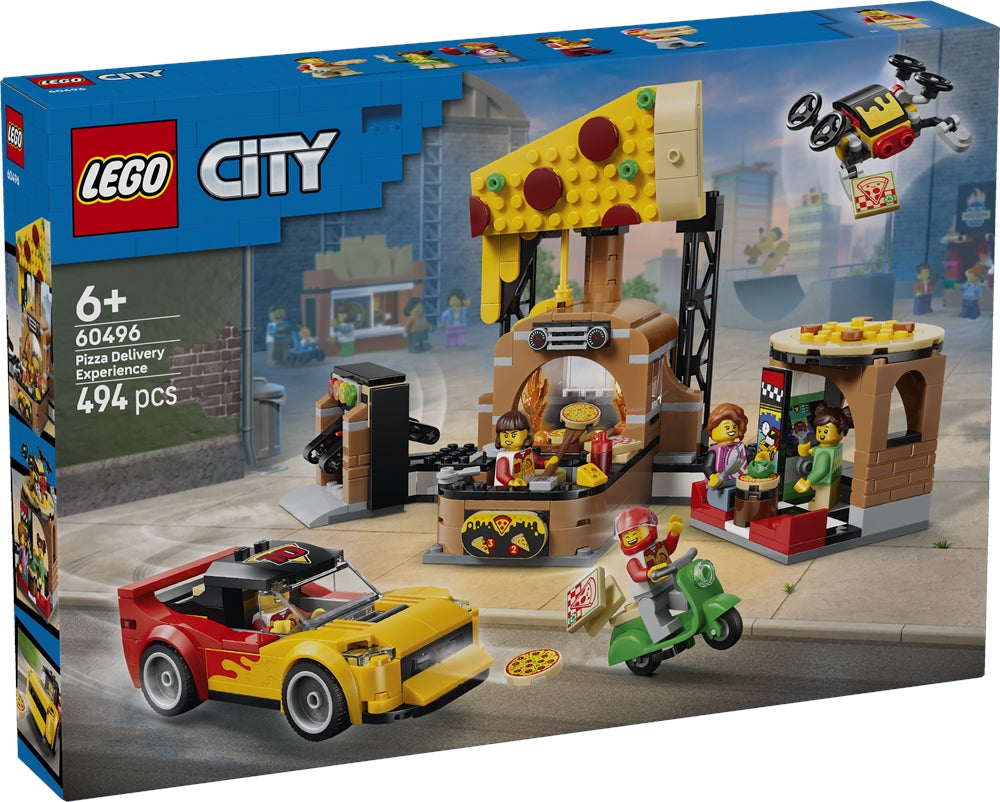 LEGO 60496 CITY - Centro di consegna pizze con veicoli - Disponibile in 2/3 giorni lavorativi LEGO