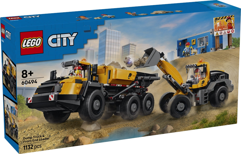 LEGO 60494 CITY - Camion ribaltabile e pala meccanica - Disponibile in 2/3 giorni lavorativi LEGO