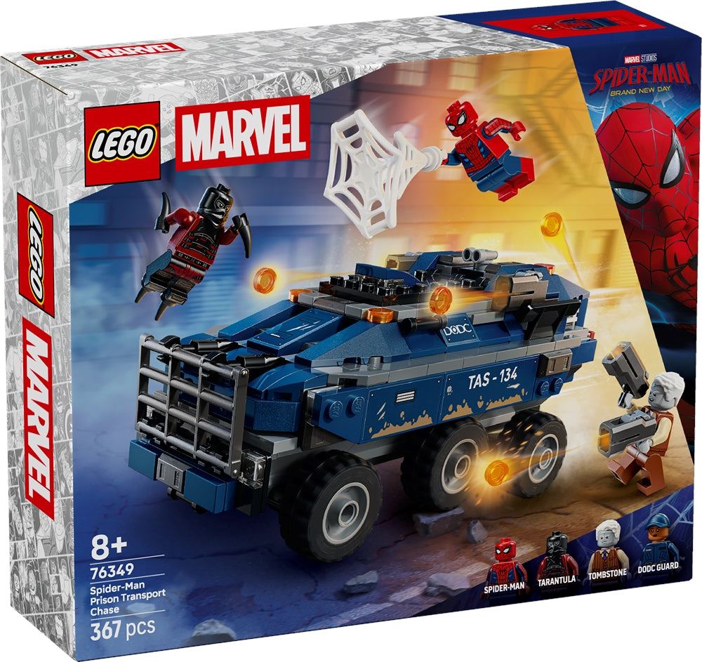 LEGO 76349 SUPER HEROES MARVEL - Spider-Man: Inseguimento del trasportatore di detenuti - Disponibile in 2/3 giorni lavorativi LEGO