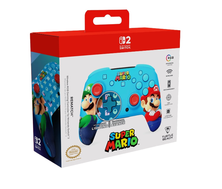 Switch 2 TURTLE BEACH Rematch Wireless Mario & Luigi - Disponibile in 2/3 giorni lavorativi Turtle Beach
