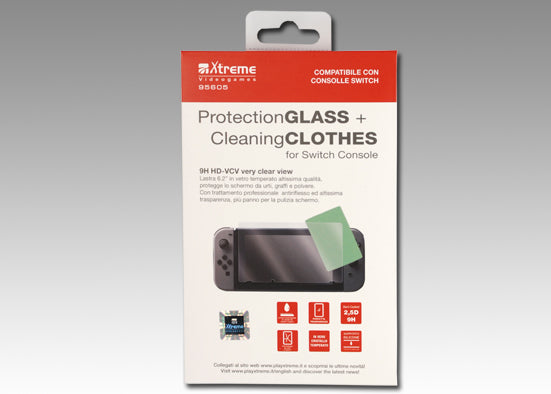 Switch XTREME Switch Nintendo Protection Kit (Lente protettiva in vetro + Panno per pulire) Accessori - Disponibile in 2/3 giorni lavorativi