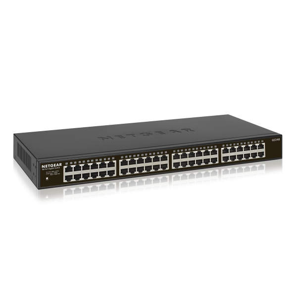 NETGEAR SWITCH 48 PORTE GIGABIT DESKTOP UNMANAGED CASE METALLICO RACK MOUNTABLE - Disponibile in 3-4 giorni lavorativi