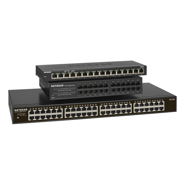 NETGEAR SWITCH 48 PORTE GIGABIT DESKTOP UNMANAGED CASE METALLICO RACK MOUNTABLE - Disponibile in 3-4 giorni lavorativi