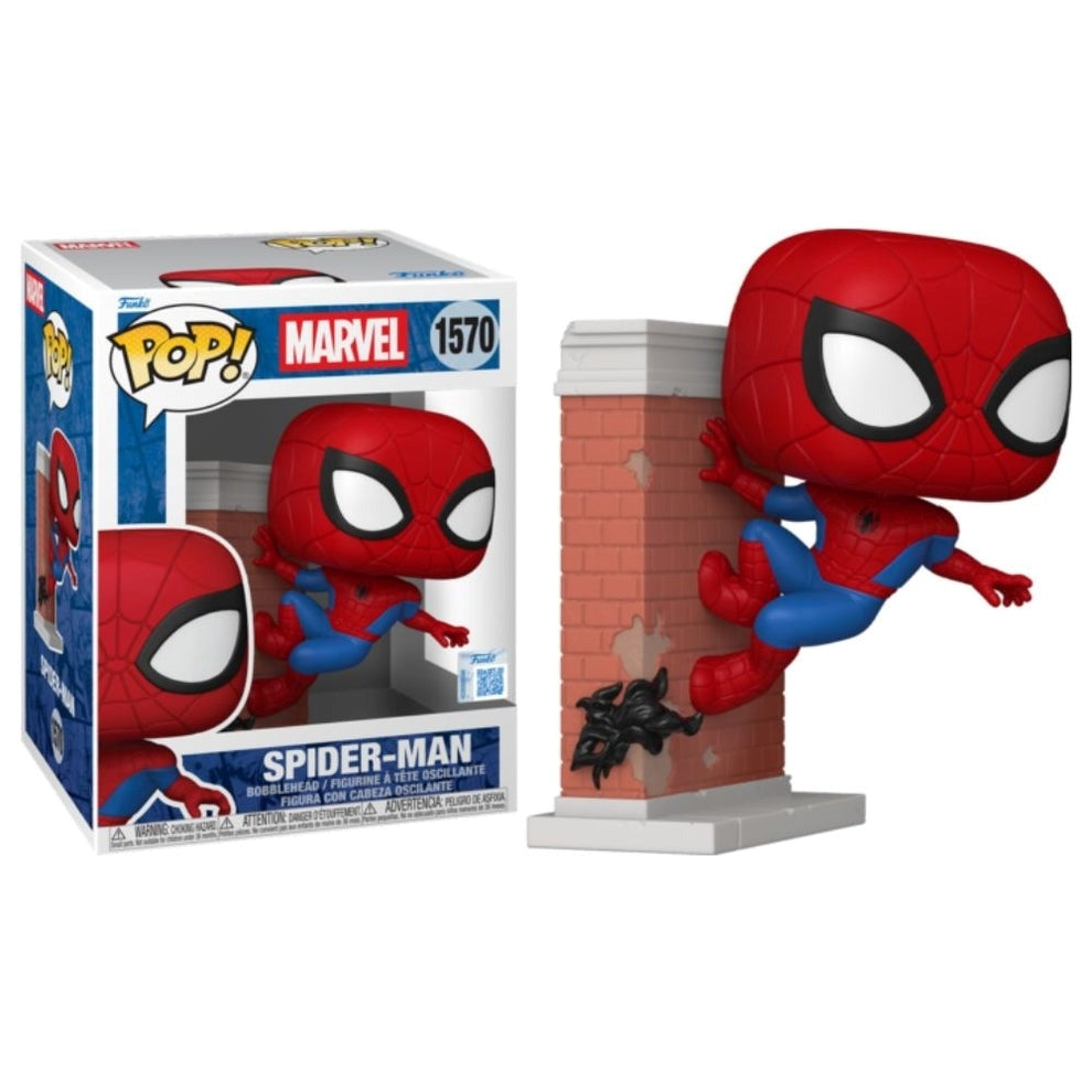 FUNKO POP Premium Marvel: Spider-Man Leaning - 1570 Spider-Man (Exclusive) - Disponibile in 2/3 giorni lavorativi Funko