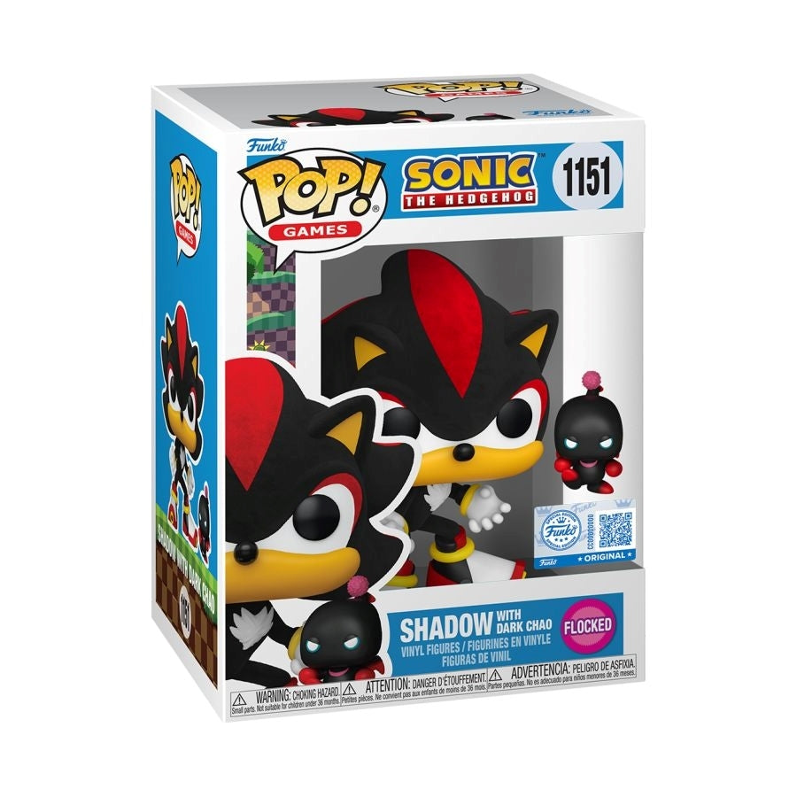 FUNKO POP Games: Sonic The Hedgehog - 1151 Shadow With Dark Chao (FL) (Exclusive) 9cm Funko
