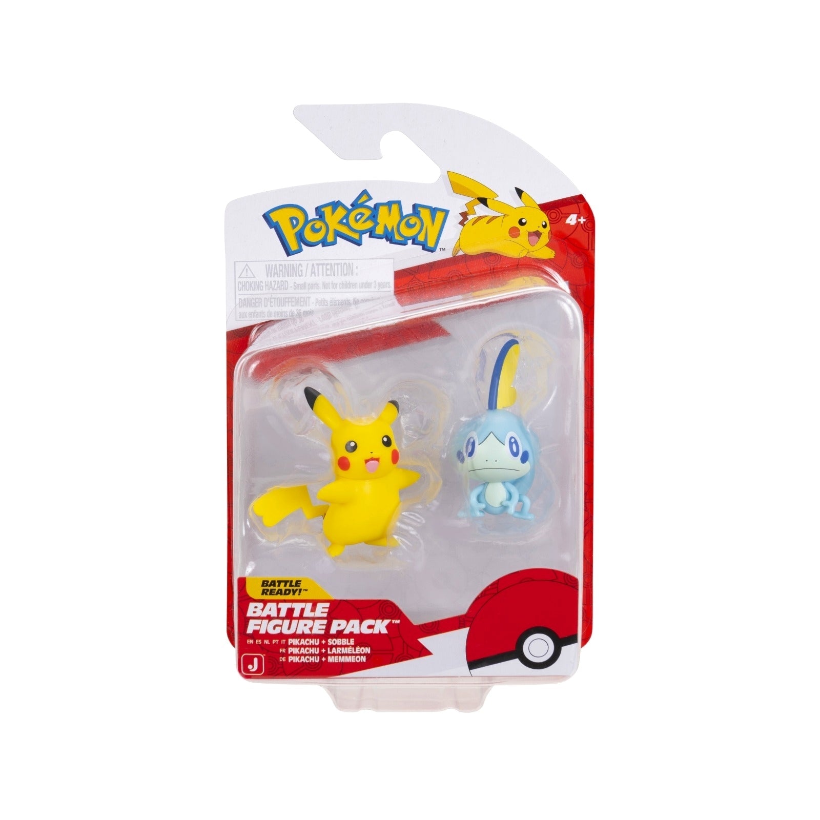 JAZWARES Battle Figure Pack: Pokemon - Sobble & Pikachu Jazwares