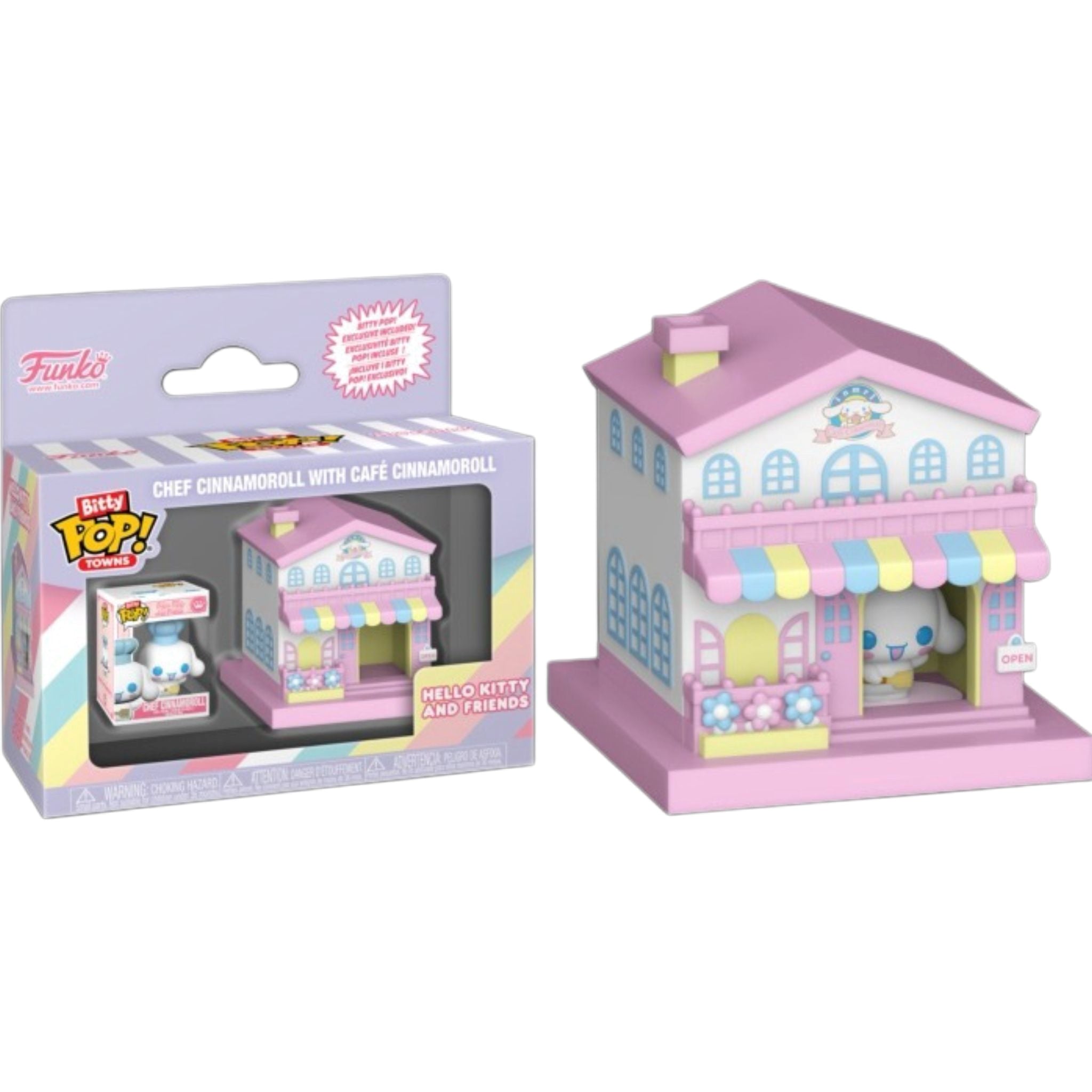FUNKO Bitty POP Town Hello Kitty and Friends - Chef Cinnamoroll With Café Cinnamoroll Funko