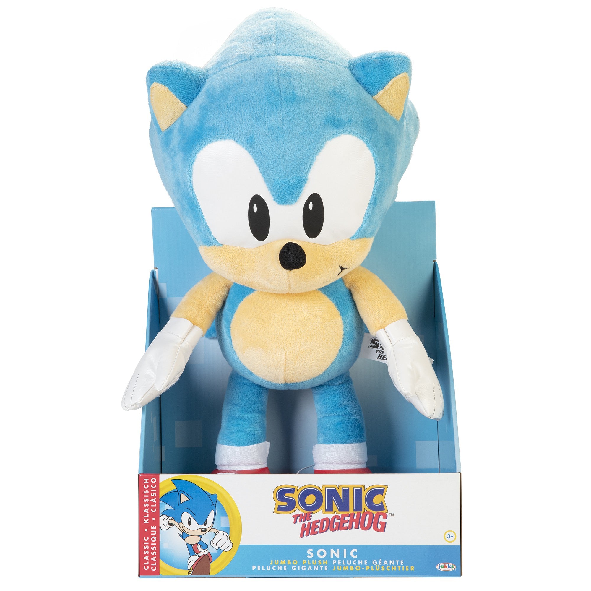 JAKKS PACIFIC SONIC THE HEDGEHOG SONIC JUMBO PELUCHE 40CM - Disponibile in 2/3 giorni lavorativi
