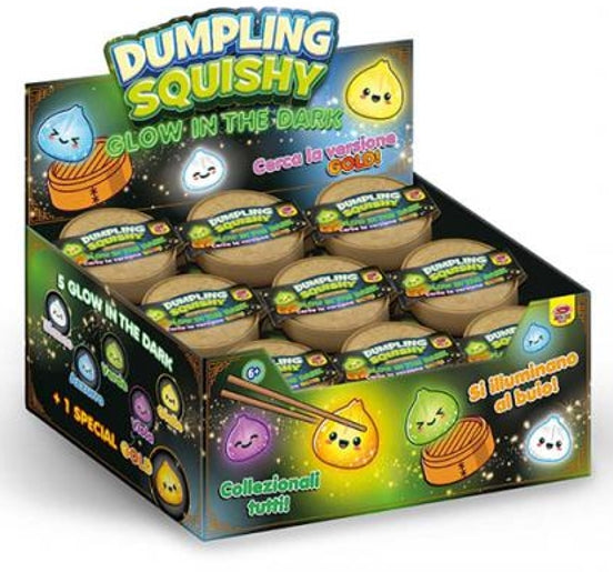 DUMPLING SQUISHY GLOW IN THE DARK Blind Box 12pz GED
