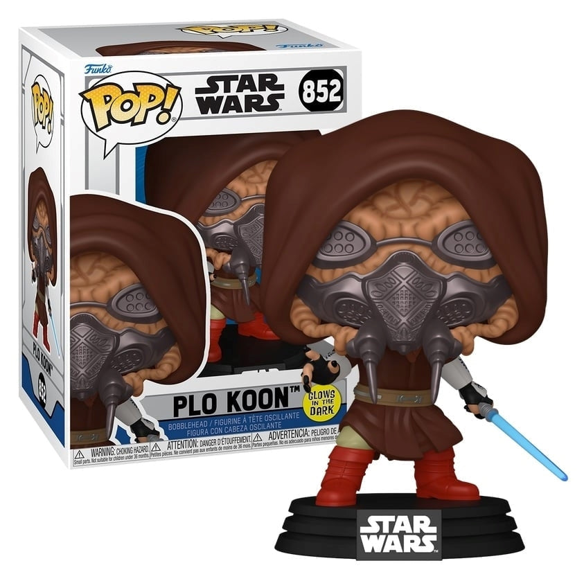 FUNKO POP Star Wars - 852 Plo Koon (Glows in The Dark) 9cm Funko
