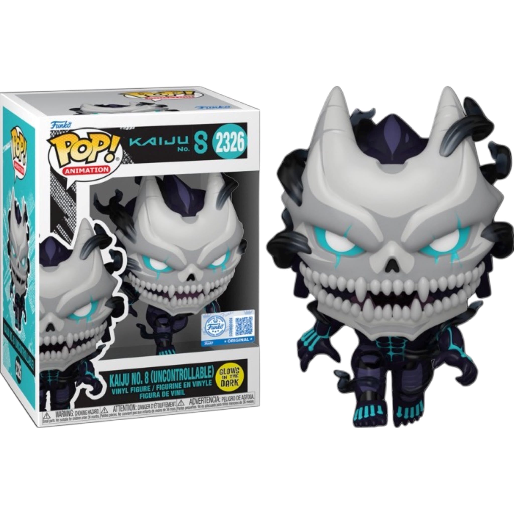 FUNKO POP Animation: Kaiju N.8 - 2326 Kaiju No.8 (Uncontrollable) (Glows In The Dark) (Exclusive) 9cm Funko