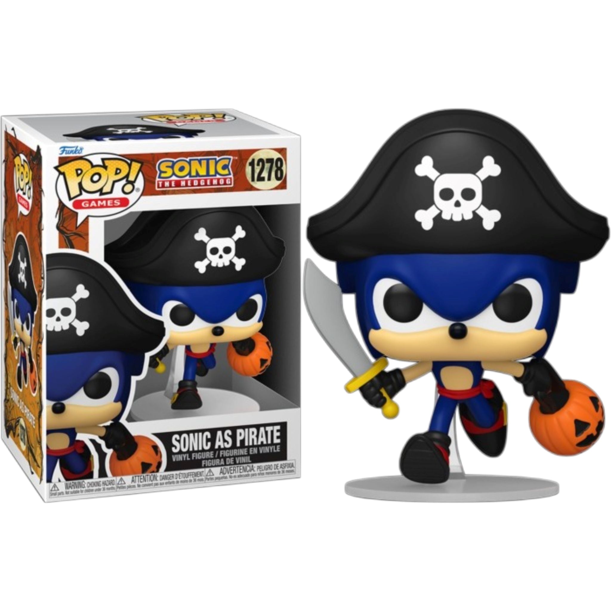 FUNKO POP Games: Sonic The Hedgehog - 1278 Sonic As Pirate 9cm Funko