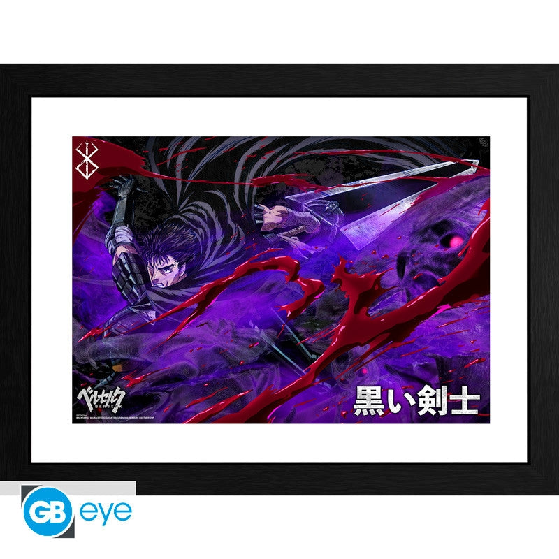 ABYSTYLE BERSERK - Poster incorniciato: "Guts" (30x40) Abystyle