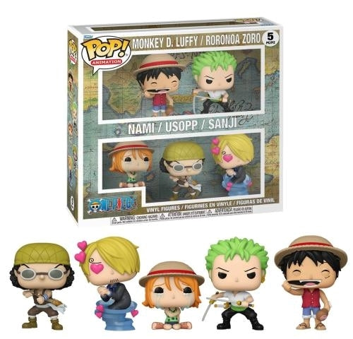 FUNKO POP Animation: One Piece 5Set - Luffy, Zoro, Nami, Usopp, Sanji 9cm Funko