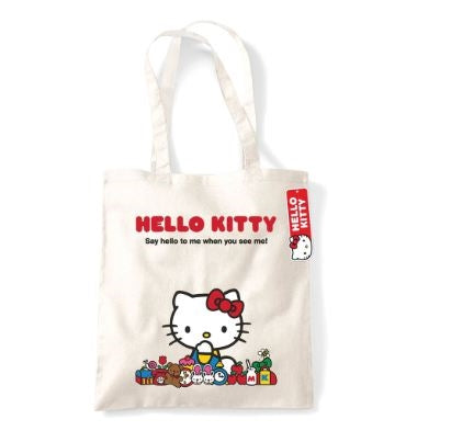 PYRAMID HELLO KITTY (SAY HELLO) NATURAL TOTE BAG Pyramid